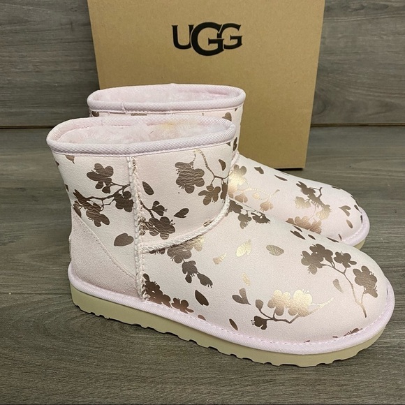 UGG Shoes - UGG | Classic Mini Floral Foil Seashell Pink New In Box